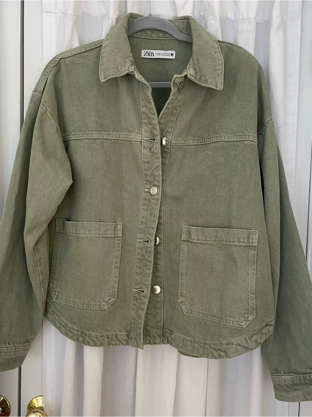 Zara Military Green Oversized Utility Jacket